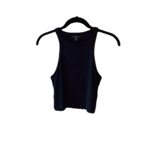 J. Crew Black Modal Blend Cropped Tank Top XS